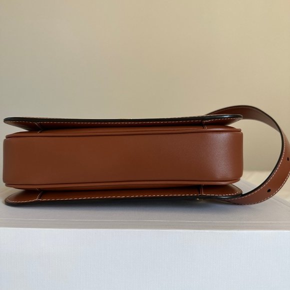 CLASSIQUE TRIOMPHE BAG IN TRIOMPHE CANVAS AND CALFSKIN TAN - Picture 6 of 7